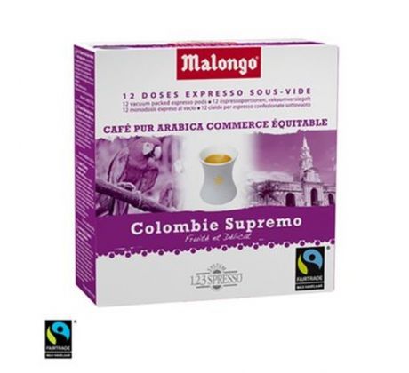 Malongo 123Spresso kávové pody Colombie Supremo Fair Trade 16 dávok