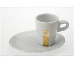 Malongo šálka ovál espresso 6 cl café gourmand s podšálkou